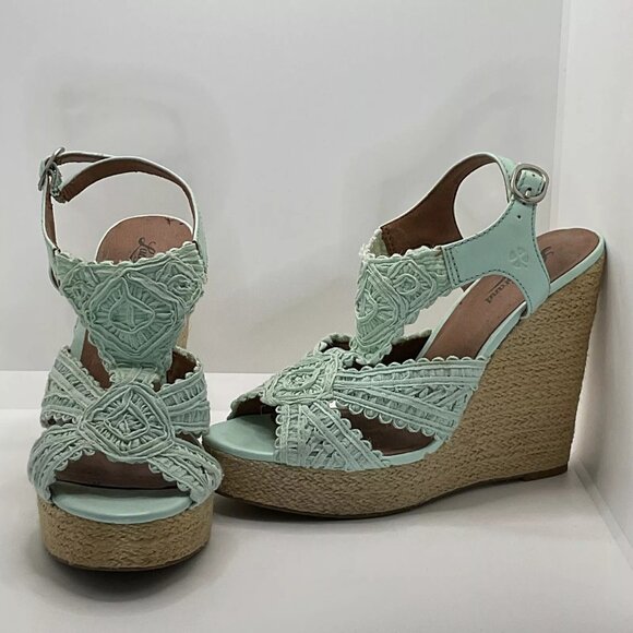 Lucky Brand - Woman’s Size 8 Wedge Heel Mint Green - Picture 2 of 6